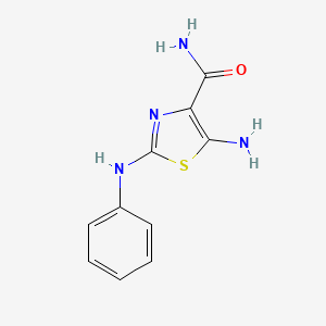 5-Amino-2-(phenylamino)thiazole-4-carboxamide chemical structure (CAS 859485-06-6)