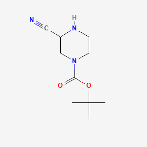 tert-Butyl 3-cyanopiperazine-1-carboxylate chemical structure (CAS 859518-35-7)