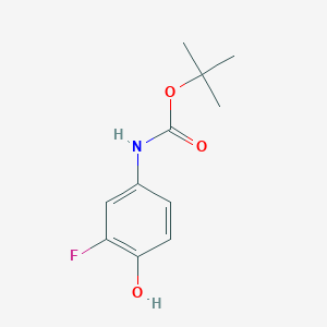 tert-Butyl (3-fluoro-4-hydroxyphenyl)carbamate chemical structure (CAS 859537-27-2)