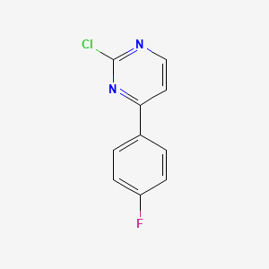 2-Chloro-4-(4-fluoro-phenyl)-pyrimidine chemical structure (CAS 85979-59-5)
