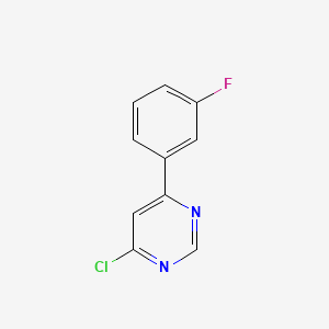 4-Chloro-6-(3-fluorophenyl)pyrimidine chemical structure (CAS 85979-60-8)