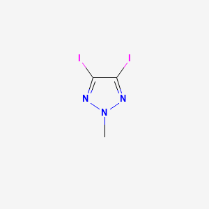 4,5-Diiodo-2-methyl-2H-1,2,3-triazole chemical structure (CAS 859790-39-9)