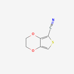 2H,3H-Thieno[3,4-b][1,4]dioxine-5-carbonitrile chemical structure (CAS 859851-02-8)