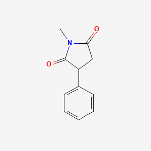 1-Methyl-3-phenylpyrrolidine-2,5-dione chemical structure (CAS 86-34-0)