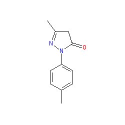 3-Methyl-1-p-tolyl-5-pyrazolone chemical structure (CAS 86-92-0)