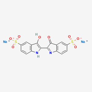 Sodium 3,3'-dioxo-[2,2'-biindolinylidene]-5,5'-disulfonate chemical structure (CAS 860-22-0)