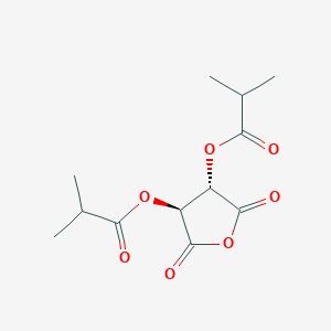 (3S,4S)-2,5-Dioxotetrahydrofuran-3,4-diyl bis(2-methylpropanoate) chemical structure (CAS 860035-18-3)