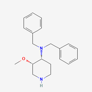 (3S,4R)-N,N-Dibenzyl-3-methoxypiperidin-4-amine chemical structure (CAS 860169-74-0)