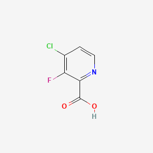 4-Chloro-3-fluoropicolinic acid chemical structure (CAS 860296-21-5)