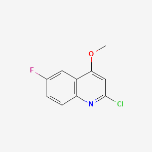 2-Chloro-6-fluoro-4-methoxyquinoline chemical structure (CAS 860296-85-1)