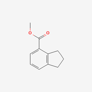 Methyl 2,3-dihydro-1H-indene-4-carboxylate chemical structure (CAS 86031-42-7)