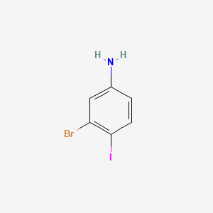 3-Bromo-4-iodoaniline chemical structure (CAS 860435-38-7)