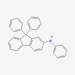 N,9,9-Triphenyl-9H-fluoren-2-amine chemical structure (CAS 860465-14-1)