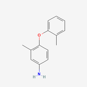 3-Methyl-4-(o-tolyloxy)aniline chemical structure (CAS 860573-00-8)