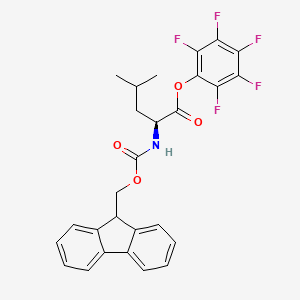 (S)-Perfluorophenyl 2-((((9H-fluoren-9-yl)methoxy)carbonyl)amino)-4-methylpentanoate chemical structure (CAS 86060-88-0)
