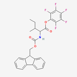 (2S,3S)-Perfluorophenyl 2-((((9H-fluoren-9-yl)methoxy)carbonyl)amino)-3-methylpentanoate chemical structure (CAS 86060-89-1)