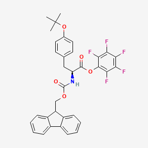 (S)-Perfluorophenyl 2-((((9H-fluoren-9-yl)methoxy)carbonyl)amino)-3-(4-(tert-butoxy)phenyl)propanoate chemical structure (CAS 86060-93-7)