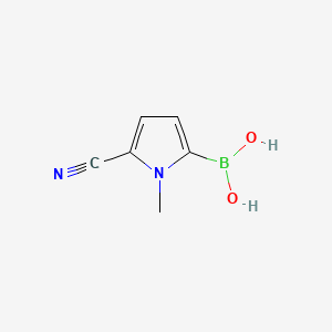 (5-Cyano-1-methyl-1H-pyrrol-2-yl)boronic acid chemical structure (CAS 860617-71-6)