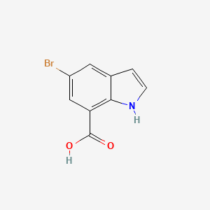 5-Bromo-1H-indole-7-carboxylic acid chemical structure (CAS 860624-90-4)