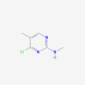 4-Chloro-N,5-dimethylpyrimidin-2-amine chemical structure (CAS 861077-07-8)