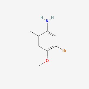 5-Bromo-4-methoxy-2-methylaniline chemical structure (CAS 861084-04-0)