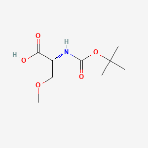 (R)-2-((tert-Butoxycarbonyl)amino)-3-methoxypropanoic acid chemical structure (CAS 86123-95-7)