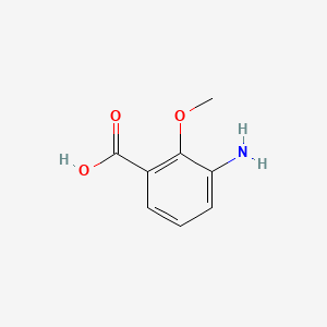 3-Amino-2-methoxybenzoic acid chemical structure (CAS 861306-04-9)