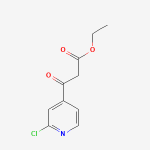 Ethyl 3-(2-chloropyridin-4-yl)-3-oxopropanoate chemical structure (CAS 861417-45-0)