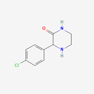 3-(4-Chlorophenyl)piperazin-2-one chemical structure (CAS 86147-28-6)