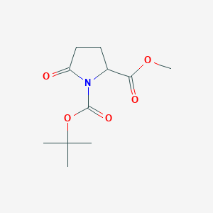1-tert-Butyl 2-methyl 5-oxopyrrolidine-1,2-dicarboxylate chemical structure (CAS 861657-91-2)
