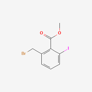 Methyl 2-(bromomethyl)-6-iodobenzoate chemical structure (CAS 861840-51-9)