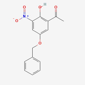 1-(5-(Benzyloxy)-2-hydroxy-3-nitrophenyl)ethanone chemical structure (CAS 861841-94-3)