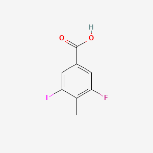 3-Fluoro-4-methyl-5-iodobenzoic acid chemical structure (CAS 861905-94-4)