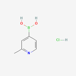 (2-Methylpyridin-4-yl)boronic acid hydrochloride chemical structure (CAS 861905-97-7)