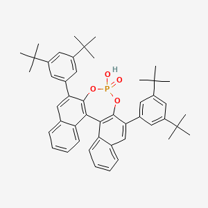 (11BR)-2,6-bis(3,5-di-tert-butylphenyl)-4-hydroxydinaphtho[2,1-d:1',2'-f][1,3,2]dioxaphosphepine 4-oxide chemical structure (CAS 861909-39-9)