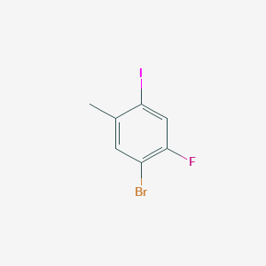1-Bromo-2-fluoro-4-iodo-5-methylbenzene chemical structure (CAS 861928-20-3)