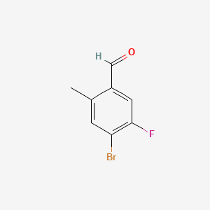 4-Bromo-5-fluoro-2-methylbenzaldehyde chemical structure (CAS 861928-26-9)
