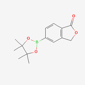 5-(Tetramethyl-1,3,2-dioxaborolan-2-yl)-1,3-dihydro-2-benzofuran-1-one chemical structure (CAS 862081-37-6)