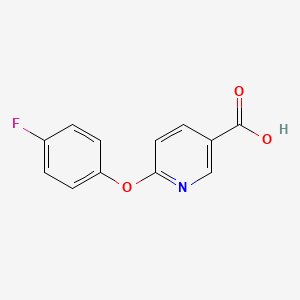 6-(4-Fluorophenoxy)pyridine-3-carboxylic acid chemical structure (CAS 862088-71-9)