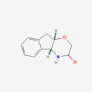 (4aR,9aS)-4,4a,9,9a-Tetrahydroindeno[2,1-b][1,4]oxazin-3(2H)-one chemical structure (CAS 862095-79-2)