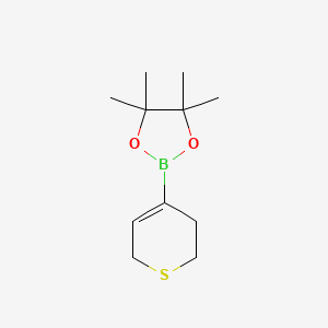 2-(3,6-Dihydro-2H-thiopyran-4-yl)-4,4,5,5-tetramethyl-1,3,2-dioxaborolane chemical structure (CAS 862129-81-5)