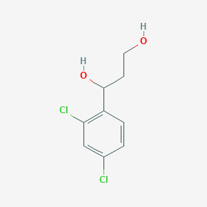 1-(2,4-Dichlorophenyl)propane-1,3-diol chemical structure (CAS 862188-30-5)