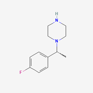 (R)-1-(1-(4-Fluorophenyl)ethyl)piperazine chemical structure (CAS 862270-48-2)
