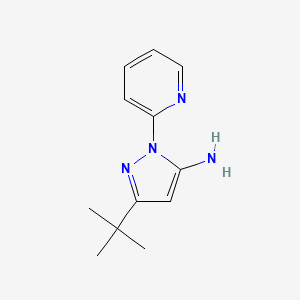 3-tert-Butyl-1-(pyridin-2-yl)-1H-pyrazol-5-amine chemical structure (CAS 862368-62-5)