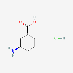 trans-3-Aminocyclohexanecarboxylic acid hydrochloride chemical structure (CAS 862401-49-8)