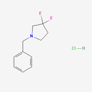 1-Benzyl-3,3-difluoropyrrolidine hydrochloride chemical structure (CAS 862416-37-3)
