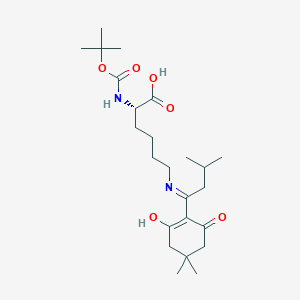 N2-(tert-Butoxycarbonyl)-N6-(1-(4,4-dimethyl-2,6-dioxocyclohexylidene)-3-methylbutyl)-L-lysine chemical structure (CAS 862847-44-7)