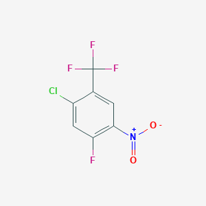 1-Chloro-5-fluoro-4-nitro-2-(trifluoromethyl)benzene chemical structure (CAS 862874-18-8)