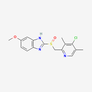 2-(((4-Chloro-3,5-dimethylpyridin-2-yl)methyl)sulfinyl)-5-methoxy-1H-benzo[d]imidazole chemical structure (CAS 863029-89-4)