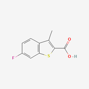 6-Fluoro-3-methylbenzo[b]thiophene-2-carboxylic acid chemical structure (CAS 863119-55-5)